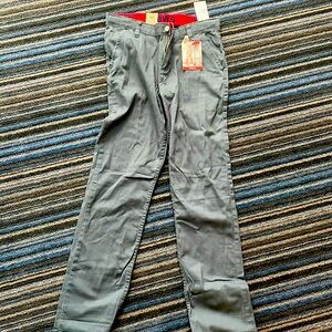 Gray chino stretch pants